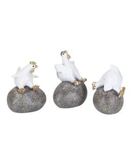 Høner På Egg 3-pk Hvit