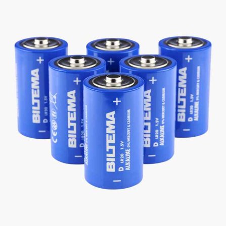 Biltema - D/LR20 Alkalisk batteri 6-pk.