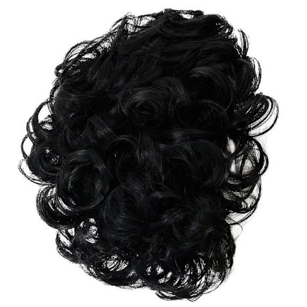 Peruukit Miehet Miesten Peruukki Korkean Lämpötilan Kuitu Kiharat Musta Tyylikäs Juhla Cosplay Asuste 57X25X3cm 1 Setti