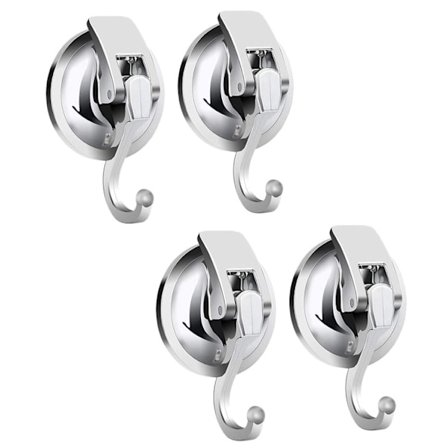 4-pack starka sugkoppskrokar (silver)