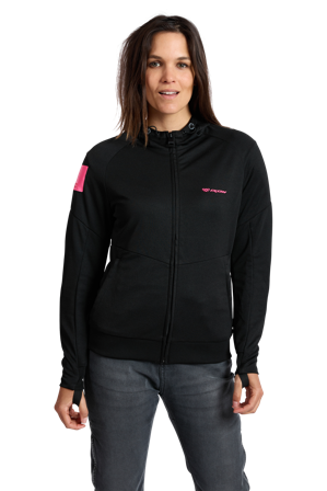 Giacca Moto Ixon Touchdown Air L Nero/Rosa Vivo L