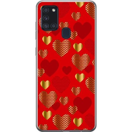 Yhteensopiva Puhelinkuori Samsung Samsung Galaxy A21s GoldenHearts