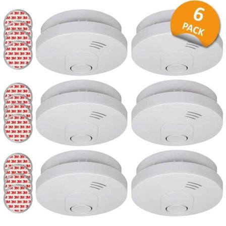 ELRO FS1510 rökdetektor med magnet - 10 års batteri - EN14604 standard - 6 stycken