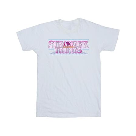 Netflix Girls Stranger Things Retro Title Bomull T-shirt 12-13 White 12-13 Years