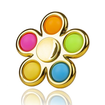 Metallisk Anti-Stress Leksak för Barn och Vuxna (Blå+Guld)