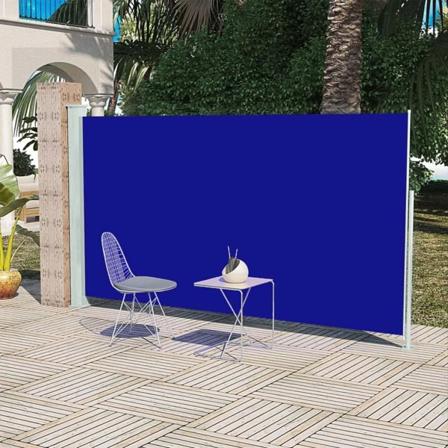 vidaXL Infällbar sidomarkis 160x300 cm blå Blå