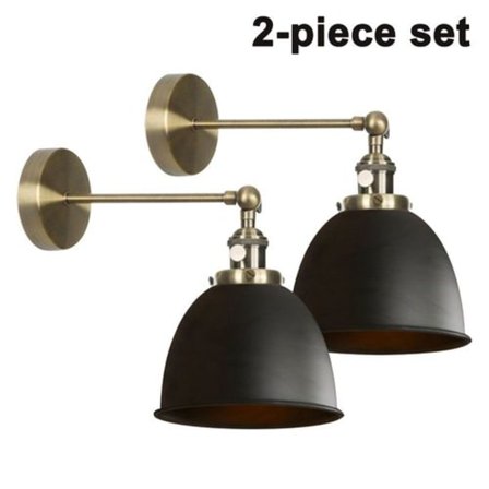 Moderne taklampe halvsirkel mini med svart metallskjerm