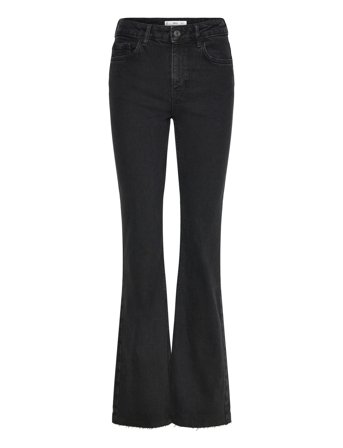 Fiona Flared Mid-Rise Jeans Black Mango