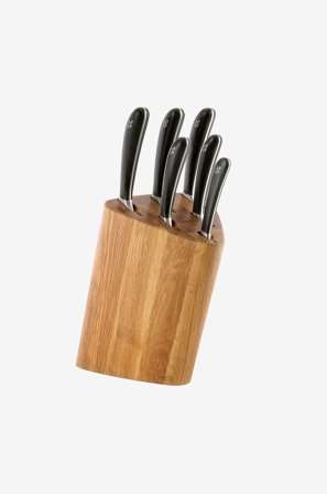 Robert Welch - Veitsitukki Signature Prism tammea, sis. 6 veistä - Luonnonväri - Keittiöveitset & välineet - - Homeroom