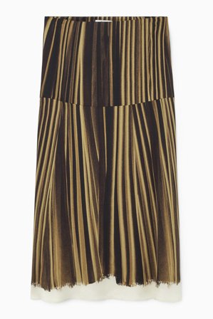 COS Women's Trompe L'œil Midi Skirt in Beige