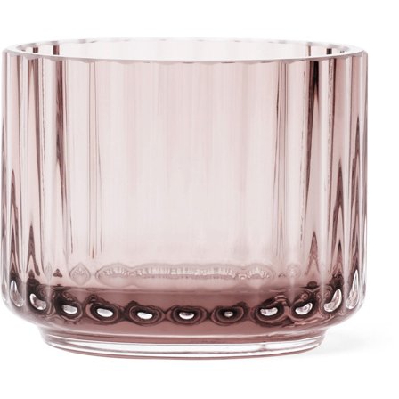 Lyngby porcelæn Lysestake, glass liten, burgundy' - 'Burgunder