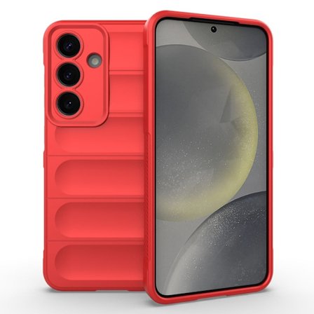 Pehmeä kahva muotoiltu kuori Samsung Galaxy S25 - Punainen