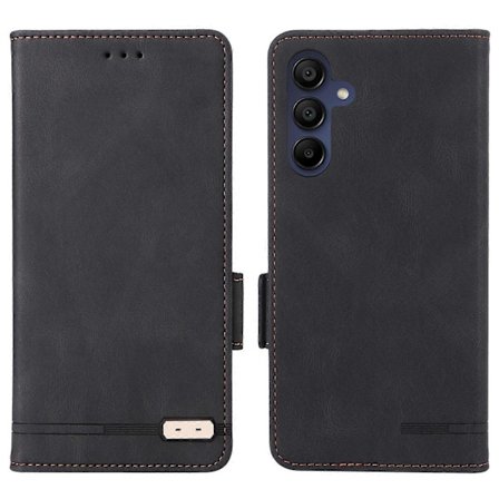 For Samsung Galaxy A16 5G/A16 4G Deksel Lær Lommebok Flip Telefondeksel med Maskinvaredetaljer - Kaffe