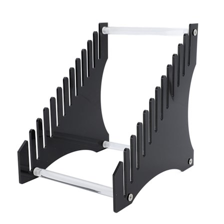 Akryl Vinylplade Organizer 12 Slots Opbevaringsholder Nem Montering Musik Album Stativ Sort