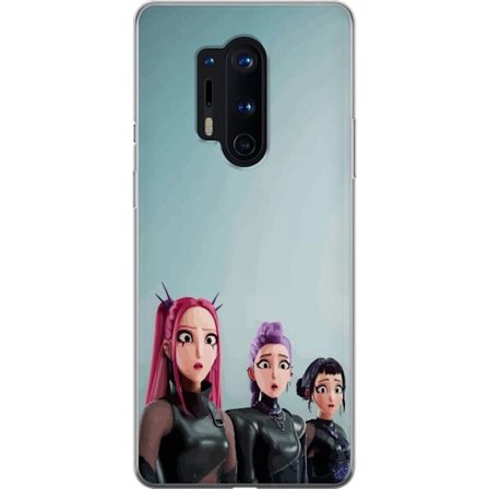 Yhteensopiva Puhelinkuori OnePlus OnePlus 8 Pro Kolme animoitua naista, joilla on värikäs tukka futuristisessa tyylissä ja yllättyneet ilmeet