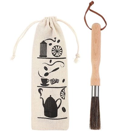 Kaffe Kvarn Pulver Rengöringsborste med Trähandtag Kaffe Maskin Borste Tillbehör