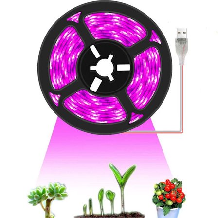 3m USB LED-stripe vanntett plantelampe vekstlampe innendørs planter KLB
