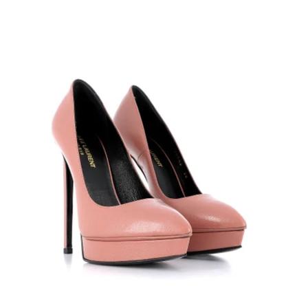 Saint Laurent Vintage, Pre-owned Leather heels Roze, Dames, Maat:38 EU