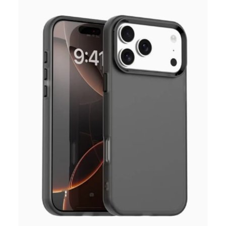 iPhone 17 Pro – Mat TPU-mobilcover – Trådløs opladning sort