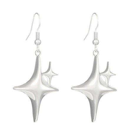 Stilige øredobber Stjerne/Hjerte/Kors Hengende Øredobber Mote Tilbehør Elegant Smykke for Moteelskere