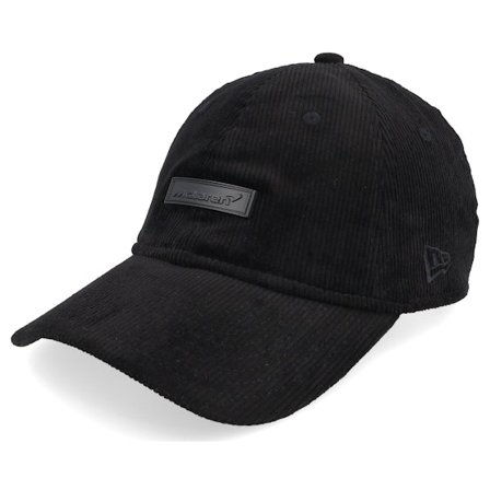 New Era - Motor Black unconstructed Czapka Z Daszkiem - McLaren F1 Cord 9TWENTY Black Dad Cap @ Hatstore