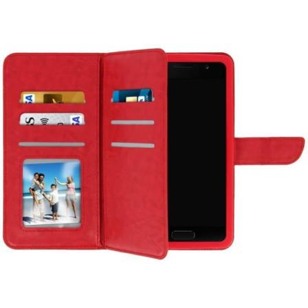 Universal Smartphone Case Pung Cover 6 Rød Kortholder Størrelse xxl