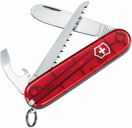 Victorinox My First II lasten monitoimityökalu, läpinäkyvä punainen - Työkalut & Puukot