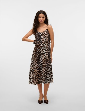 Vero Moda Vmjosie Calf Singlet Dress Wvn Ga - Beige - XS