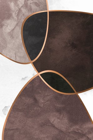 Malerifabrikken - Juliste Velvet Shapes 4 - Ruskea - Julisteet - - Homeroom