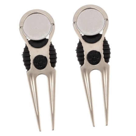 Golf Green Gaffel 2 Stykker Golf Tilbehør Golf Turf Green Tilbehør Green Reparationsværktøj Pitch Mark Reparationsværktøj Golfs Gaffel Divot Golfs 