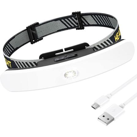 Punainen valo -muistutus, vahva valon juoksupäälamppu, latautuva, 6 valaistustilaa, 90° säädettävä, 2000mAh LED-päälamppu IPX5