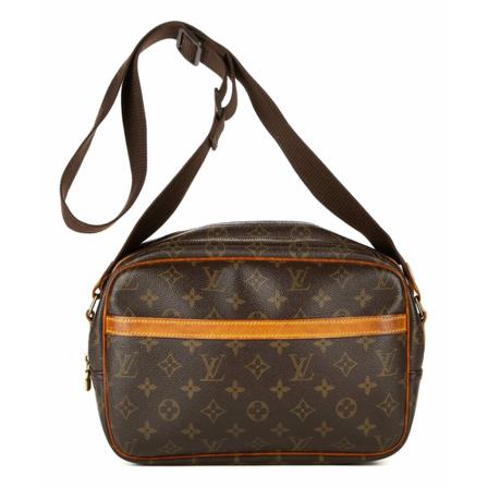Louis Vuitton Vintage Pre-owned Reporter PM Monogram Crossbody Taske Brun, Dame Vintage Tasker, Størrelse: ONE Size