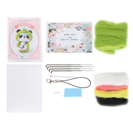 Neulahuovutuspakkaus Villahuovutus Tarvikkeet Eläin Pehmolelu Lelun DIY Valmistusmateriaali 122# Pieni Dinosaurus