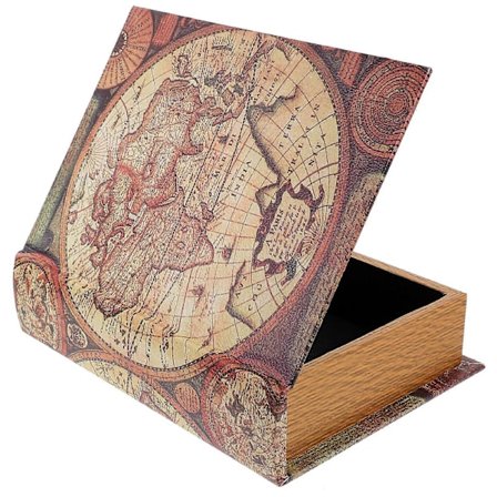 Falsk Bok Boks Retro Falsk Bok Boks Smykkeskrin Boktype Bokhyllerekvisitt (M)