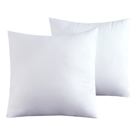 Pynteputer - 2-pakning hvite puter, putetrekk, putekjerner, pynteputer til seng, dekorative pynteputer til seng, pynteputer til sofa, sofa pynt