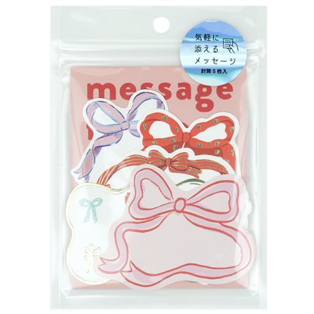 Cards with envelopes 5-pack Bows