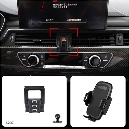 Mobilholder for Audi A4L/A5 2017-2024 - Uten Boring, Komplett Monteringssett