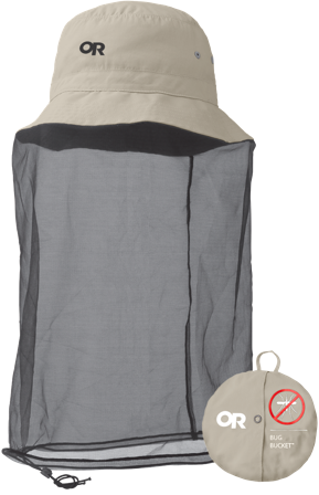 Outdoor Research Outdoor Reserach Bug Bucket hattu hyttyssuojalla, Khaki
