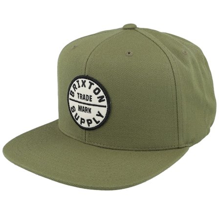 Brixton - Green snapback Czapka Z Daszkiem - Oath III Olive Surplus/White Snapback @ Hatstore