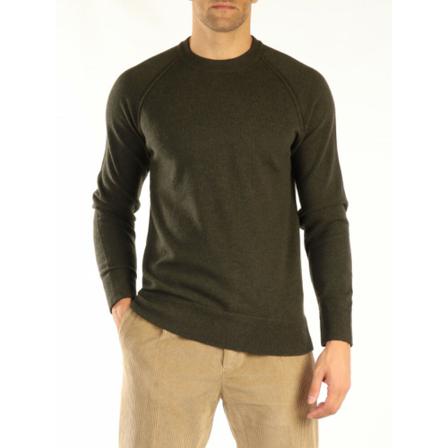 Paolo Pecora Round-neck Strik Grøn, Herre Strik
