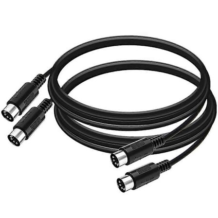 2-pak 5-Pin DIN MIDI-kabel, 90 cm Han til Han 5-Pin MIDI-kabel til MIDI-keyboard, Keyboard Synth