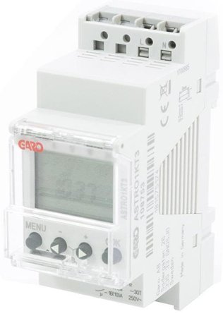Garo ASTRO1KT3 Kellokytkin 16 A, astro 1 kanava, Sähkön jakelu & virrantuotto