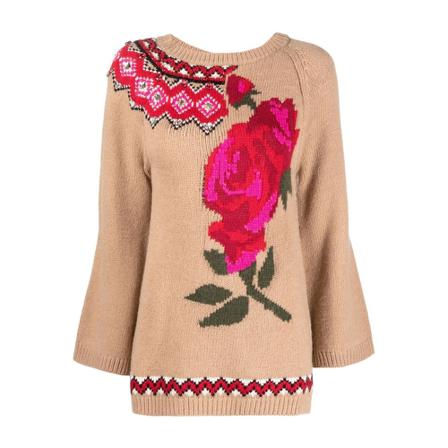 Blugirl - Stickade Tröjor & Koftor - Beige - Dam - Storlek: S, Dam, Storlek: S