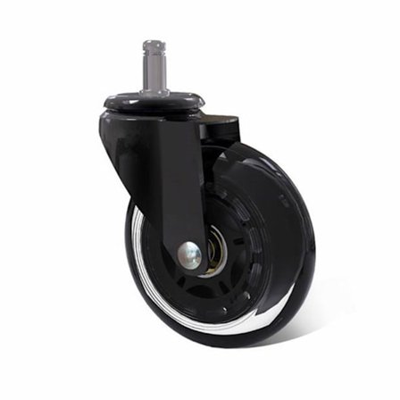 Toimistotuolin pyörät 3" rullaluistin kumiset vaihtopyörät jopa 300 kg koville lattioille ja matolle - universaali istuvuus, ei IKEA:lle