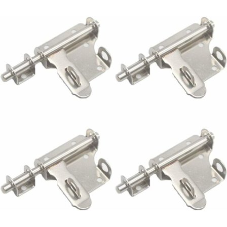 Styck Glidande Bult Dörrlås, Säkerhetsdörrspärrar, Rostfritt Stål Hasplås med Hänglåshål, för Sovrum, Skjul, Trädörr, Ytterdörr Etc