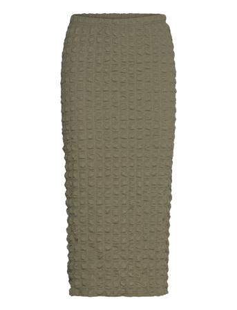 Nmzahara Hw Midi Skirt Wvn Khaki NOISY MAY