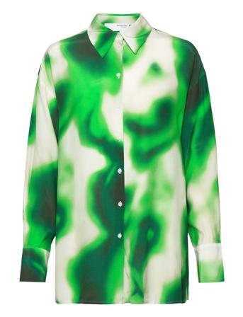 Slfclaudine Ls Shirt B Langermet Skjorte Grønn Selected Femme*Betinget Tilbud