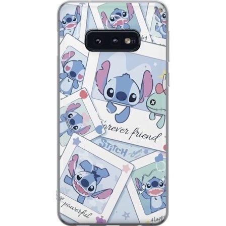 Yhteensopiva Puhelinkuori Samsung Galaxy S10e Unelmoivat pilvet vaaleanpunaisina, lila ja sinisen sävyissä, kimaltelevine tähtineen ja pehmeän satumai