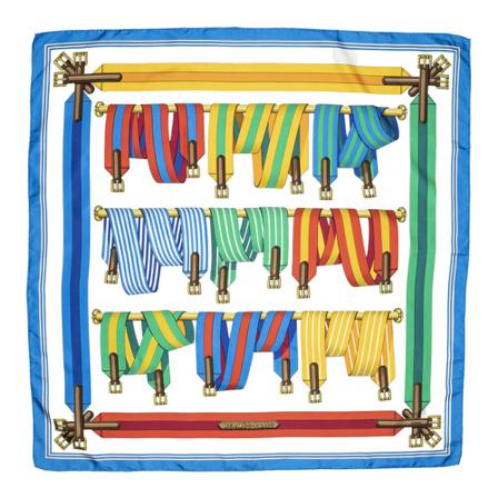 Hermès Vintage, Pre-owned Scarf Blauw, Dames, Maat:ONE Size
