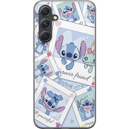 Yhteensopiva Puhelinkuori Samsung Galaxy A55 Unelmoivat pilvet vaaleanpunaisina, lila ja sinisen sävyissä, kimaltelevine tähtineen ja pehmeän satumais